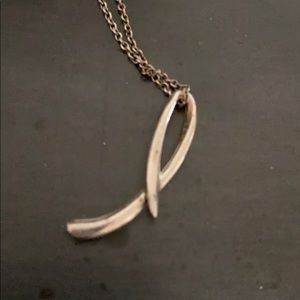 L initial Tiffany and Co necklace